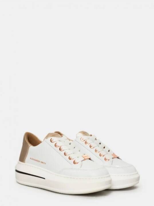 Alexander Smith Lancaster Sneakers Wit Koper Leer White Dames