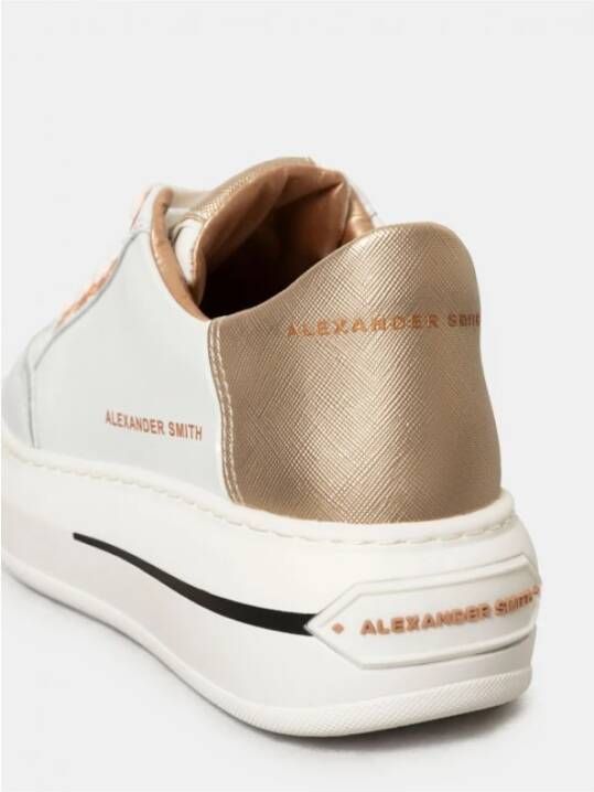 Alexander Smith Lancaster Sneakers Wit Koper Leer White Dames