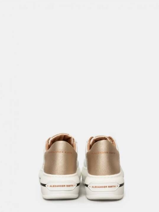 Alexander Smith Lancaster Sneakers Wit Koper Leer White Dames