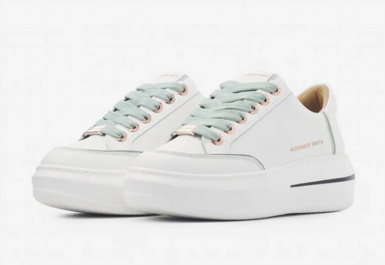 Alexander Smith Wit Licht Groen Lancaster Sneakers White Dames