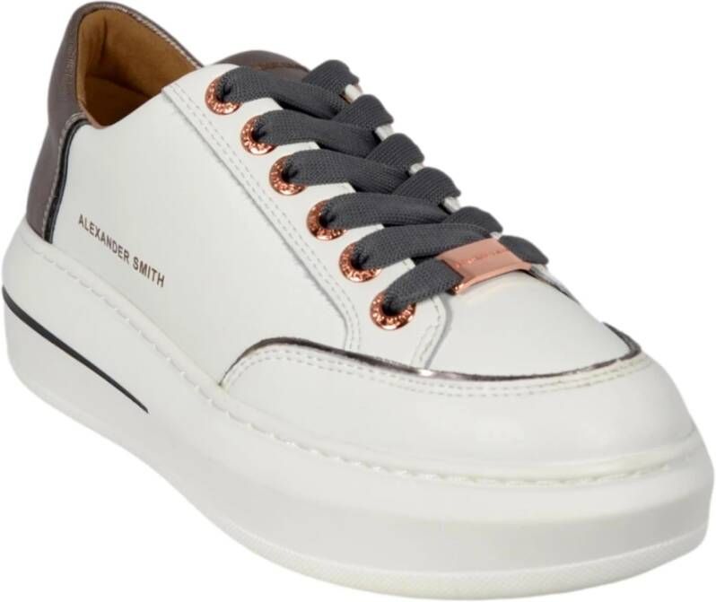 Alexander Smith Lancaster Woman Sneakers Wit Donker Zilver White Dames