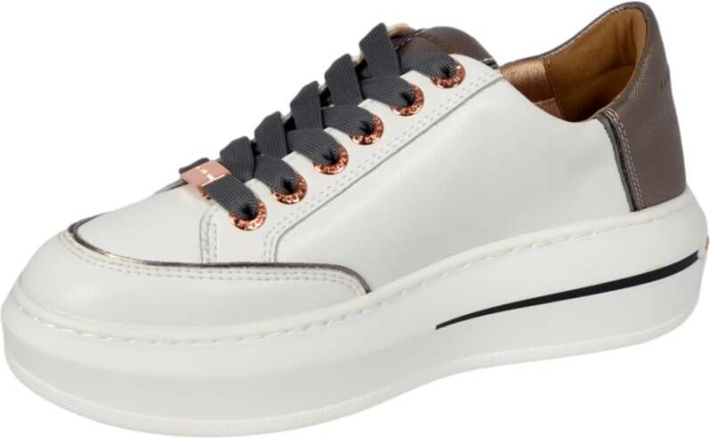 Alexander Smith Lancaster Woman Sneakers Wit Donker Zilver White Dames