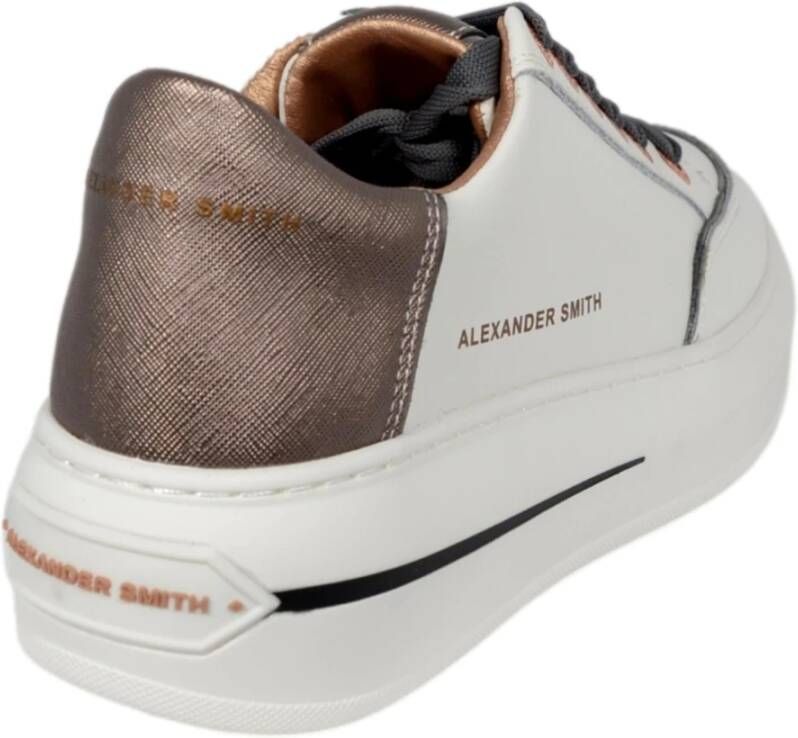 Alexander Smith Lancaster Woman Sneakers Wit Donker Zilver White Dames