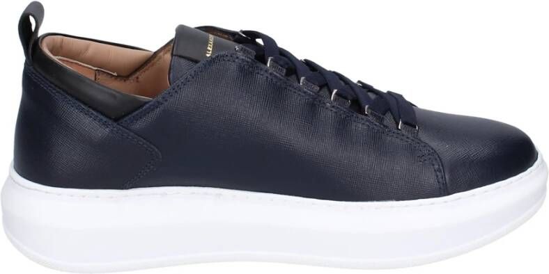 Alexander Smith Leren Heren Sneakers Stijlvolle Schoenen Blue Heren