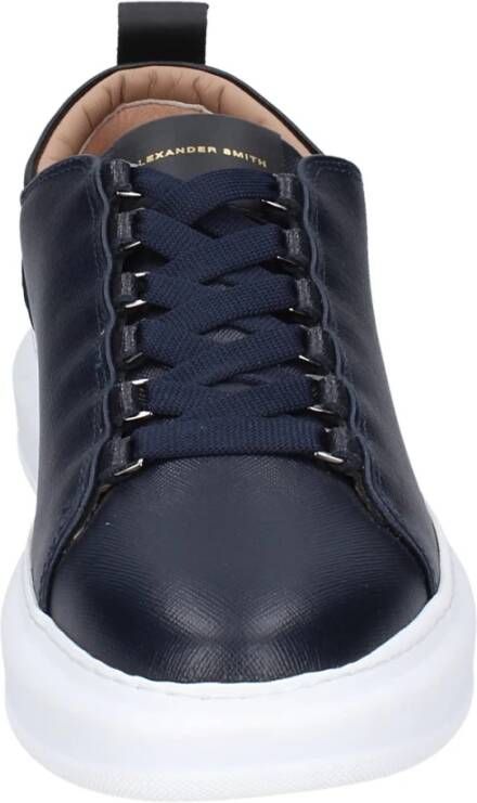 Alexander Smith Leren Heren Sneakers Stijlvolle Schoenen Blue Heren