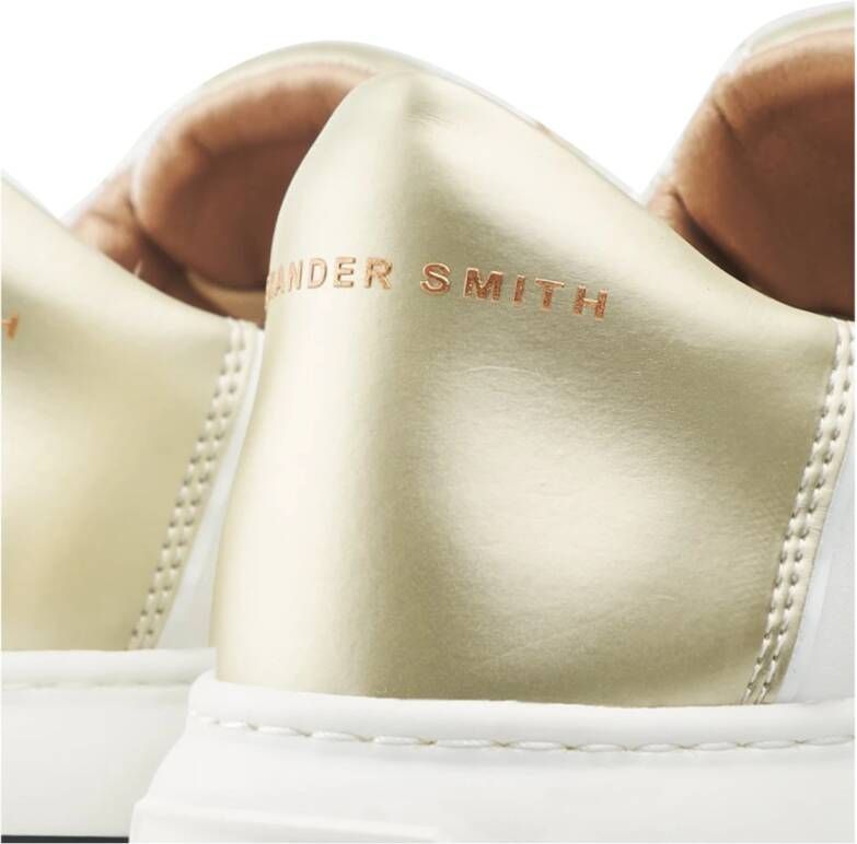 Alexander Smith Leren Logo Sneakers White Dames