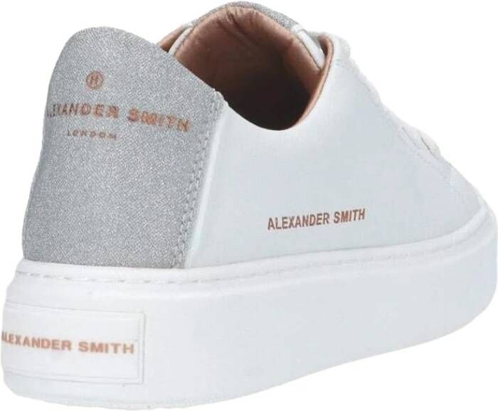 Alexander Smith Leren Sneakers met Logo Detail White Dames