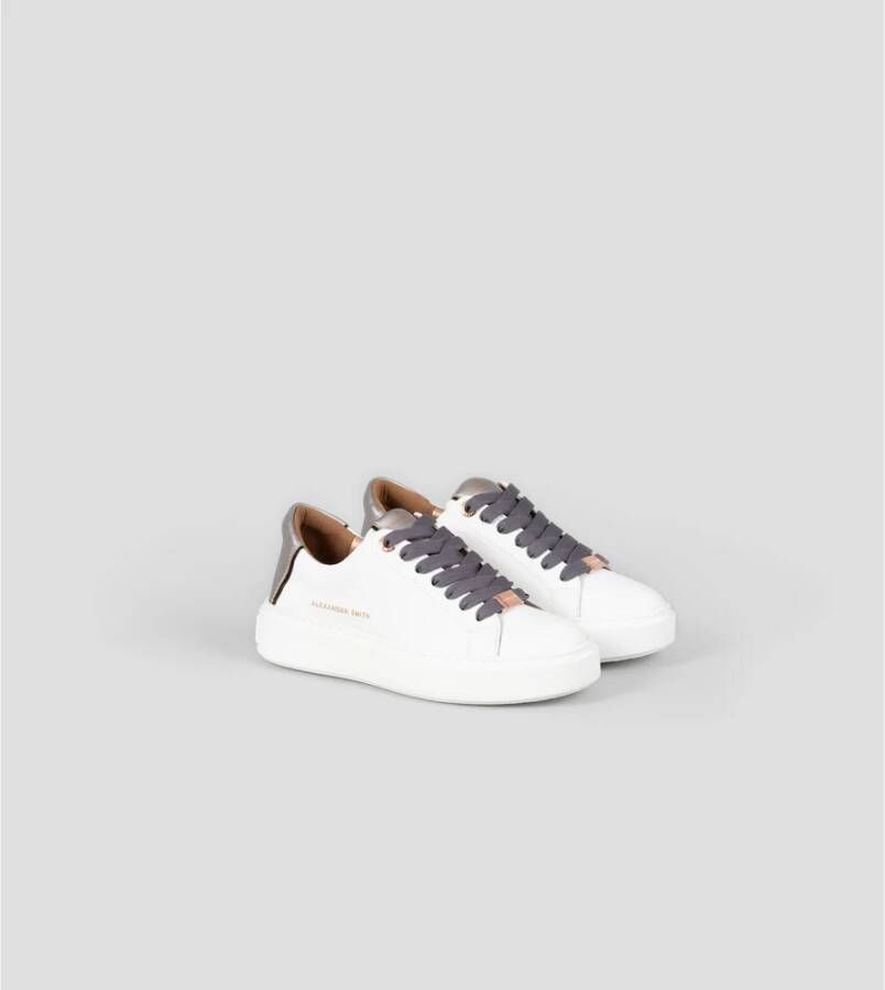 Alexander Smith Londen Vrouw Donker Zilver Sneakers White Dames