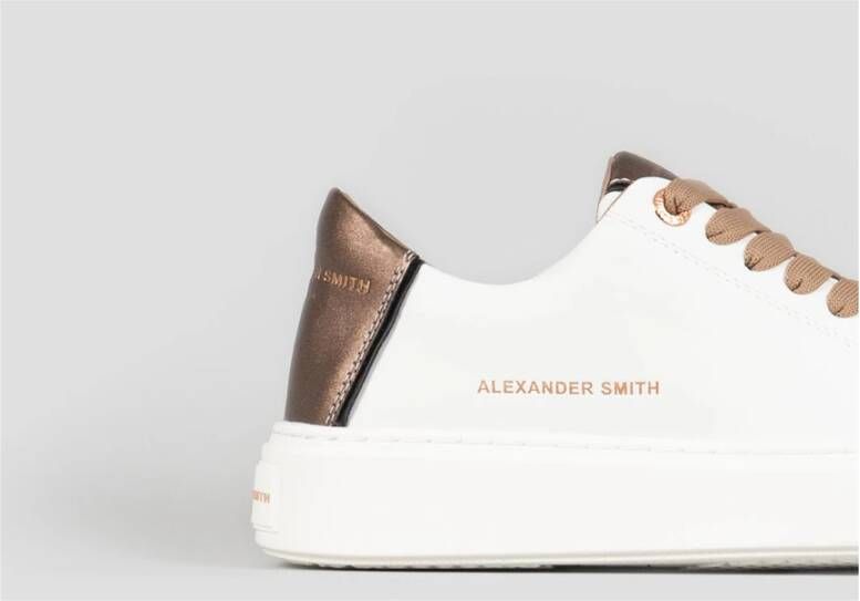 Alexander Smith Londen Vrouw Wit Brons Sneakers White Dames