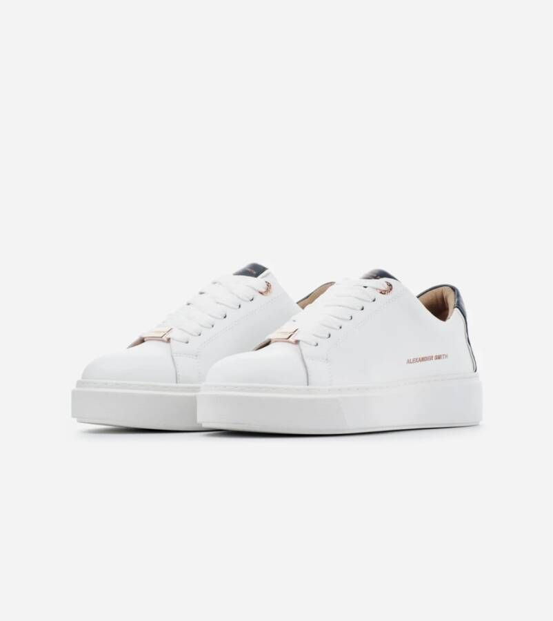 Alexander Smith Londen Vrouw Wit Zwart Sneakers White Dames