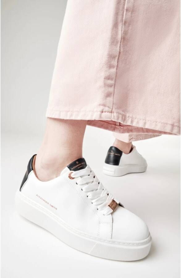 Alexander Smith Londen Vrouw Wit Zwart Sneakers White Dames