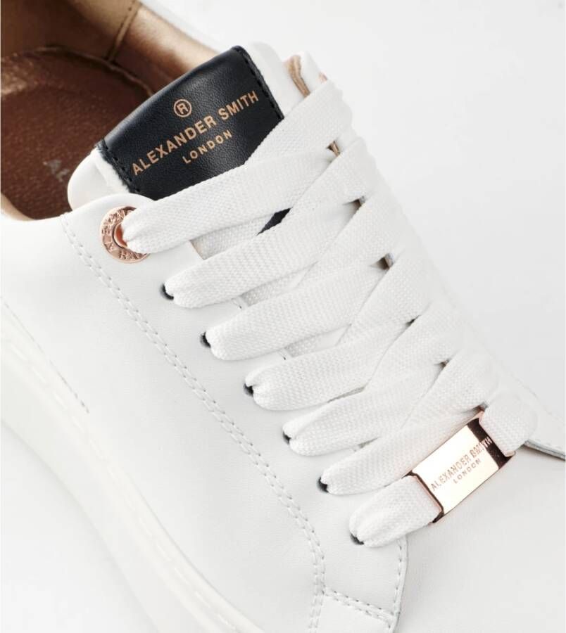 Alexander Smith Londen Vrouw Wit Zwart Sneakers White Dames