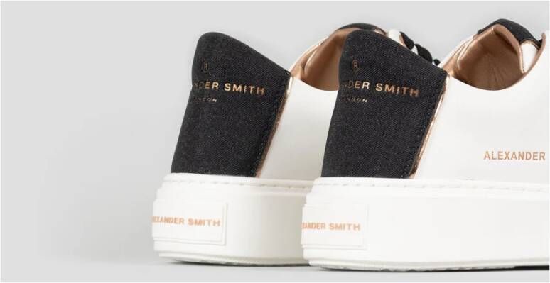 Alexander Smith Londen Vrouw Wit Zwart Sneakers White Dames