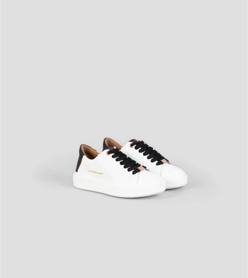 Alexander Smith Londen Vrouw Wit Zwart Sneakers White Dames