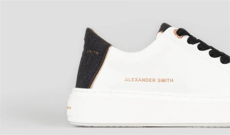 Alexander Smith Londen Vrouw Wit Zwart Sneakers White Dames