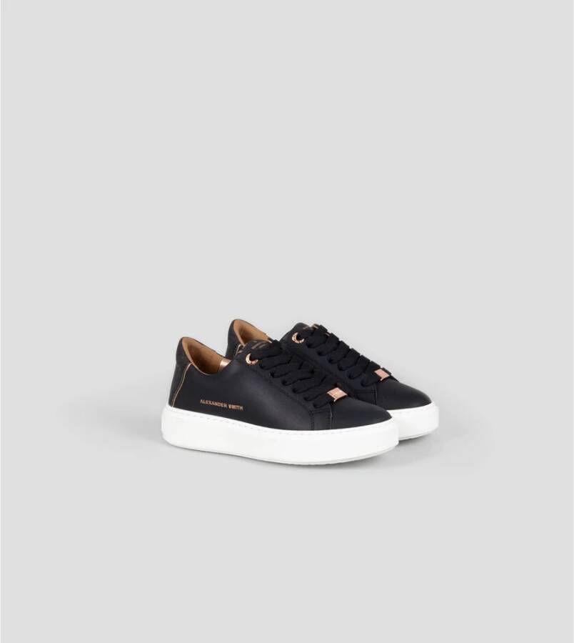 Alexander Smith Londen Vrouw Zwart Goud Sneakers Black Dames