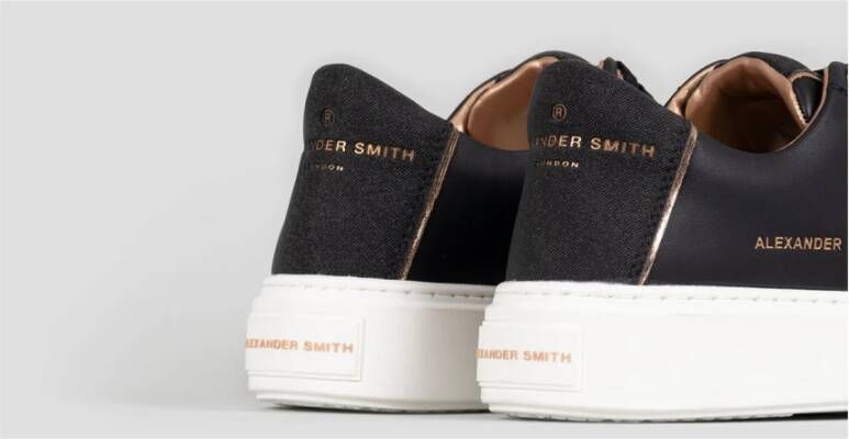 Alexander Smith Londen Vrouw Zwart Goud Sneakers Black Dames