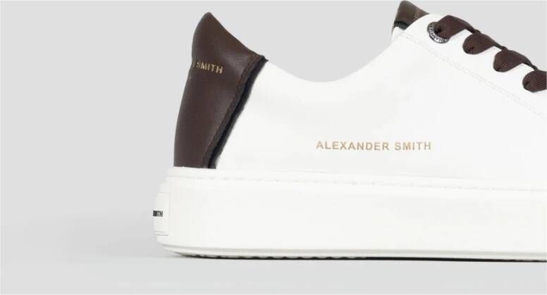 Alexander Smith London Man Dark Brown Sneakers White Heren