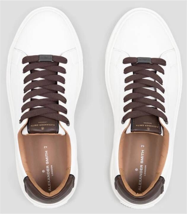 Alexander Smith London Man Dark Brown Sneakers White Heren