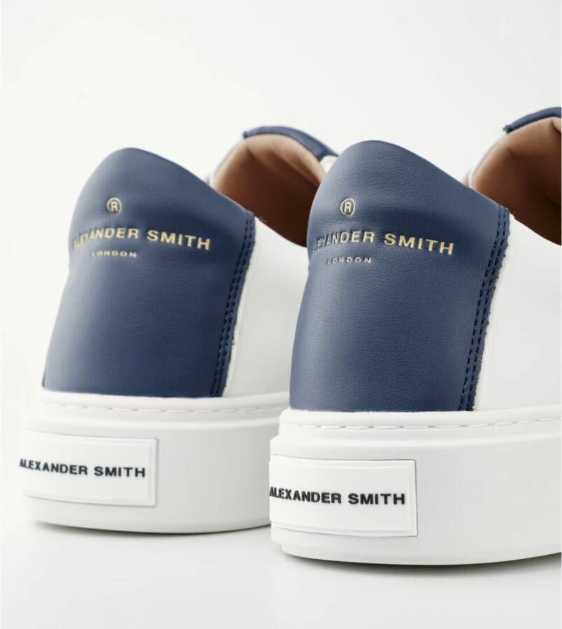 Alexander Smith London Man White Blue Sneakers Multicolor Heren