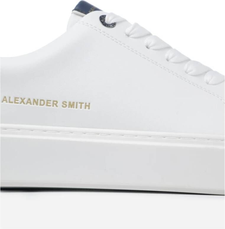 Alexander Smith London Man White Blue Sneakers Multicolor Heren