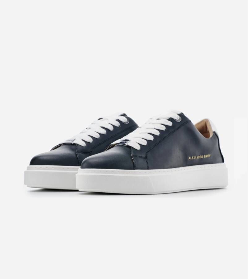 Alexander Smith London Man Zwart Wit Sneakers Black Heren