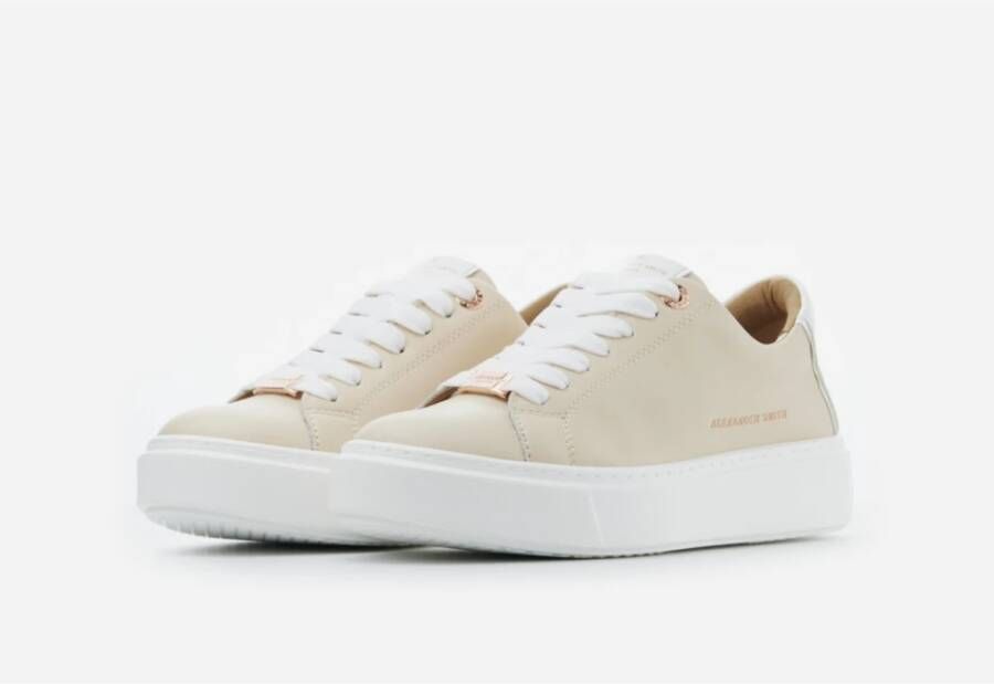 Alexander Smith Beige Wit Londen Vrouw Sneakers Beige Dames