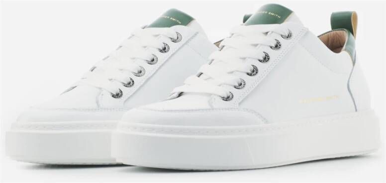 Alexander Smith Luxe Wit Groen Street Sneakers White Heren