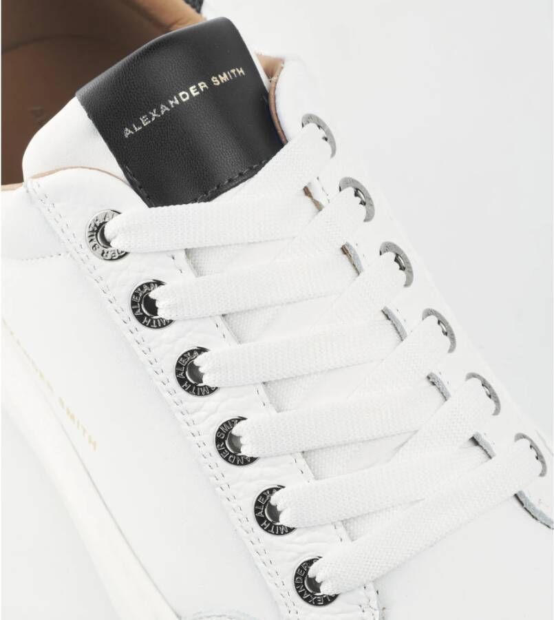 Alexander Smith Luxe Straat Stijl Sneakers Wit Zwart White Heren