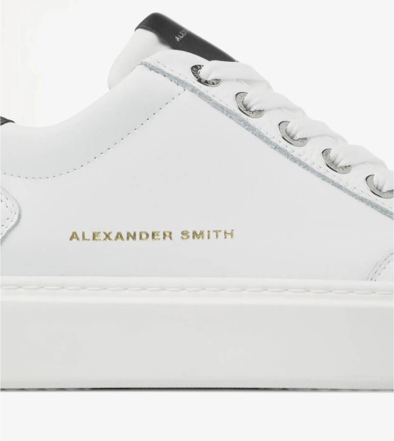 Alexander Smith Luxe Straat Stijl Sneakers Wit Zwart White Heren