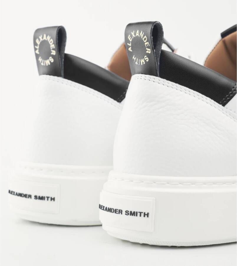 Alexander Smith Luxe Straat Stijl Sneakers Wit Zwart White Heren