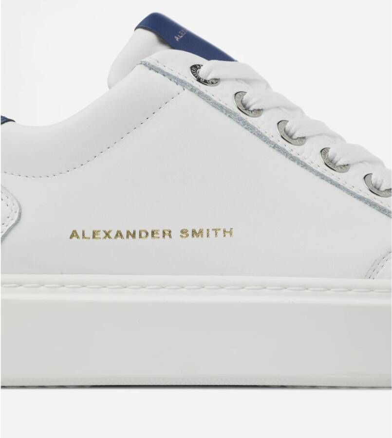 Alexander Smith Luxe Wit Blauw Street Sneakers Multicolor Heren