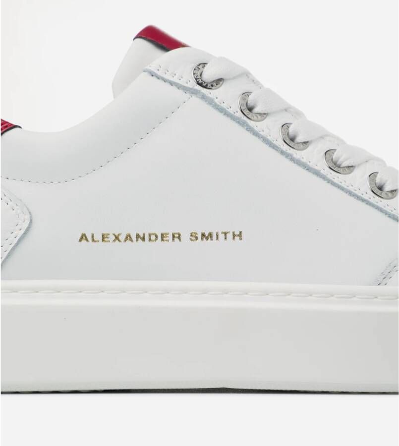 Alexander Smith Luxe Wit Rood Straat Sneakers Multicolor Heren