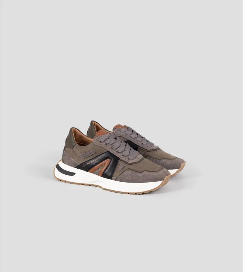 Alexander Smith Militaire Cognac Runner Sneakers Brown Heren