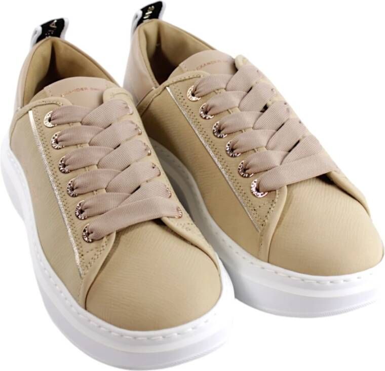 Alexander Smith Minimalistische Sneakers voor een stijlvolle look Beige Dames