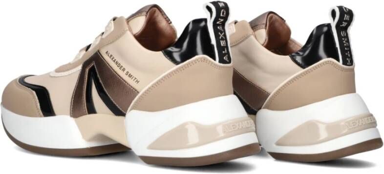 Alexander Smith Moderne Marble Sneakers in Beige Zwart en Brons Multicolor Heren