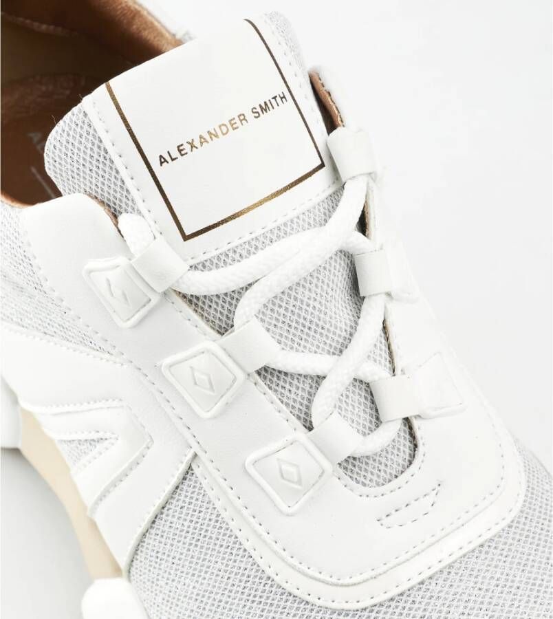 Alexander Smith Moderne Marmer Vrouw Sneaker Wit White Dames