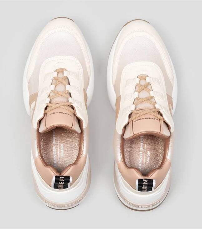 Alexander Smith Moderne Marmeren Dames Sneaker Ivoor Naakt Beige Dames