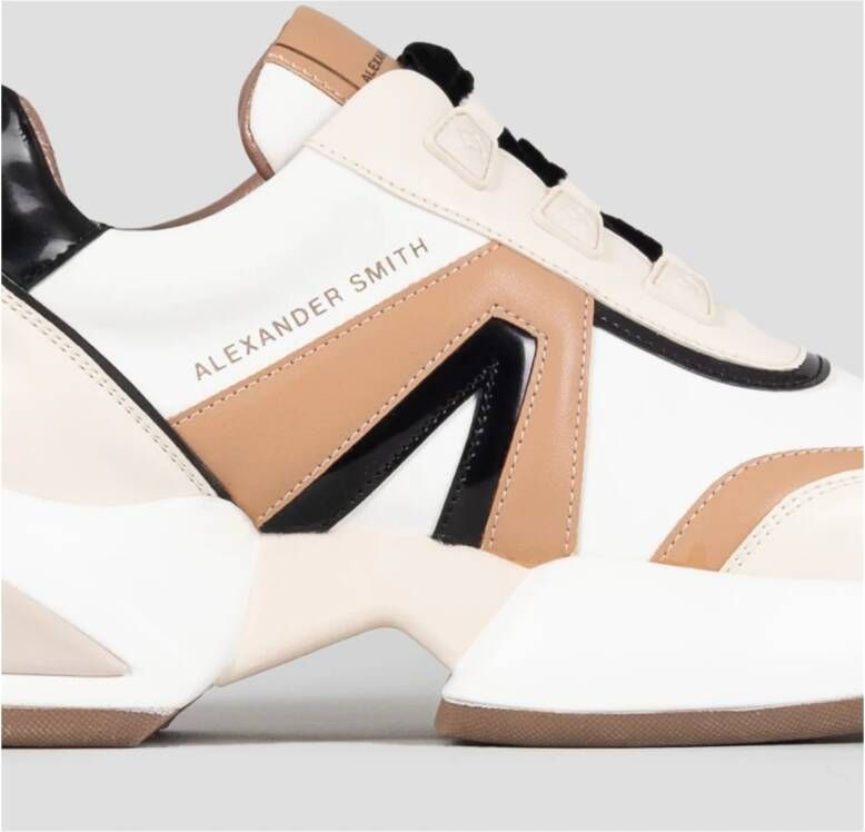 Alexander Smith Moderne Marmeren Dames Sneaker Wit White Dames