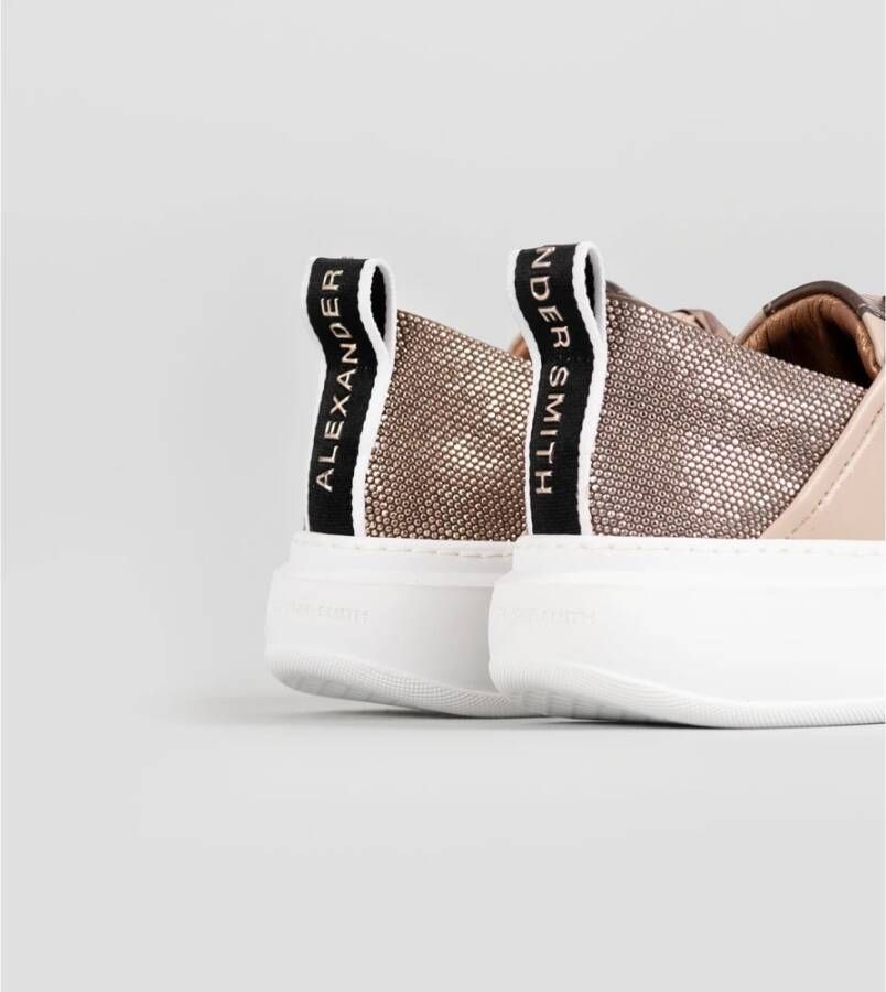 Alexander Smith Nude Light Bronze Sporty Sneakers Pink Dames