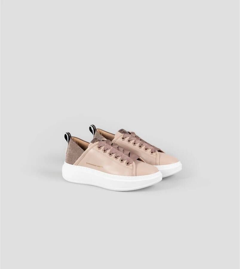 Alexander Smith Nude Light Bronze Sporty Sneakers Pink Dames