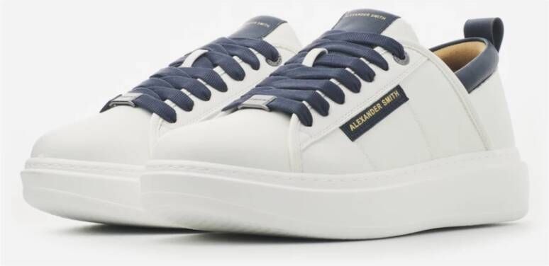 Alexander Smith Eco Wembley Wit Blauw Sneakers White Heren