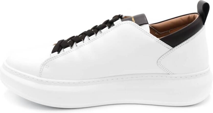 Alexander Smith Witte Sneakers met Leren Voering en Rubberen Zool Wit Heren