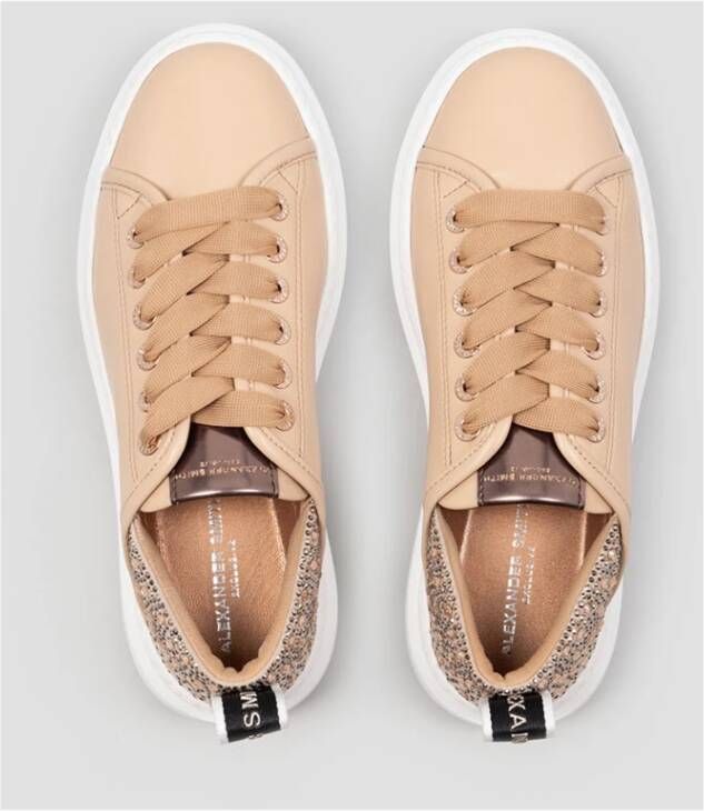 Alexander Smith Sportieve Camel Sneakers met Strass Brown Dames