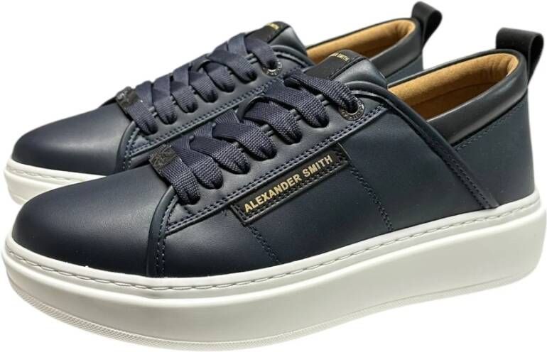 Alexander Smith Synthetische Sneaker Blue Heren