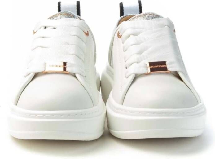 Alexander Smith Wembley Groene Sneakers met Zilveren Details White Dames