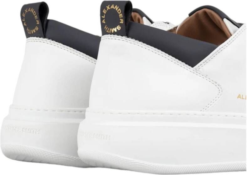 Alexander Smith Wembley Leren Sneaker Wit Donkergrijs White Heren