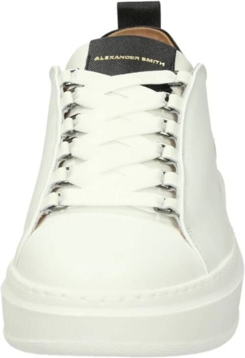 Alexander Smith Wembley Leren Sneakers Wit Zwart White Heren