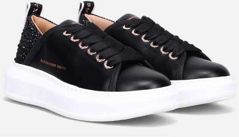 Alexander Smith Wembley Sportieve Zwarte Sneakers Zwart Dames