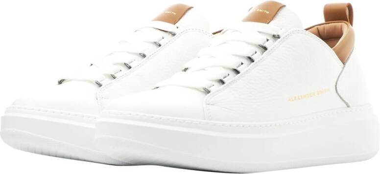 Alexander Smith Wembley White Cognac Sneakers White Heren